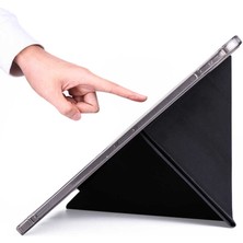 Dlrcase Apple iPad Pro 12.9 2021 5.nesil Uyumlu Kılıf Standlı Katlanabilir Pu Silikon Tf2 Koyu Yeşil