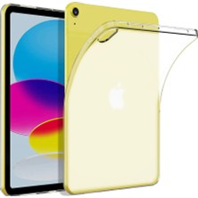 Dlrcase Apple iPad 10.9 2022 10.nesil Uyumlu Kılıf Silikon Arkası Buzlu Lüx Koruma S2 Renksiz