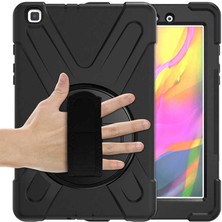 Dlrcase Apple iPad Mini 5 Uyumlu Kılıf Defender Tablet Tank Koruma Standlı Df1 Siyah