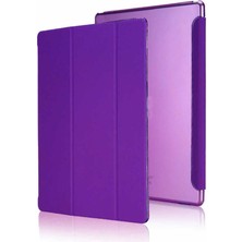 Gpack Apple iPad 10.2 2021 9.nesil Kılıf Smart Cover Kapaklı Standlı Uyku Modlu Sm2 Mor