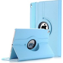 Dlrcase Apple iPad 9.7 2017 5.nesil Uyumlu Kılıf Kapaklı Standlı 360 Dönebilen Koruma Dn2 Mavi