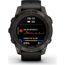 Garmin Fenix 7 Pro Sapphire Solar Edition Karbon Gri Dlc Titanyum-Siyah Kayışlı (Garmin Türkiye Garantili)