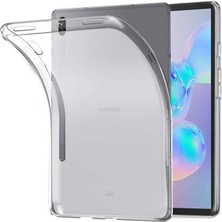 Smcase Samsung Galaxy Tab S7+ SM-T970 Uyumlu Kılıf Silikon Arkası Buzlu Lüx Koruma S2 Renksiz