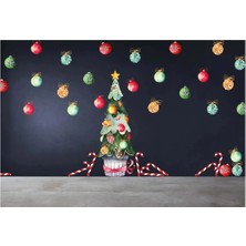 Kt Grup Hoşgeldin Yeni Yıl Merry Christmas Pastel Renkler Dekoratif Sticker Seti