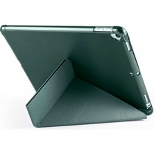 Case Street Apple iPad 10.2 8.nesil Kılıf Standlı Katlanabilir Pu Silikon Tf1 Kırmızı