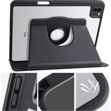 Case Street Apple iPad Air 10.9 2022 5.nesil Kılıf Termik Arkası Şeffaf Smart Kapaklı Kalem Bölmeli T1 Turkuaz