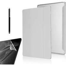 Case Street Apple iPad Air 10.9 2020 4.nesil Kılıf Smart Cover Kapaklı Standlı Uyku Modlu SM33 + Nano + Kalem Gri