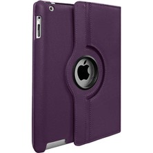 Case Street Apple iPad Mini 2 3 Kılıf Kapaklı Standlı 360 Dönebilen Koruma Dn1 Mor