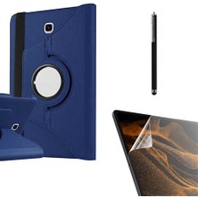 Case Street Samsung Galaxy Tab S2 9.7 T815 Kılıf Kapaklı Standlı 360 Dönebilen Koruma DN22 + Nano + Kalem Lacivert