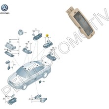 Pelit Otomotiv Fabia (2000-2008) Arka Tavan Lambası 3B0947291B Bej