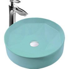 Paluci Diamond Matt Baby Blue Çanak Lavabo