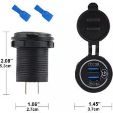 Autoline 12-24VOLT Araç/tekne/motosiklet (Quick) Hızlı Şarj Anahtarlı