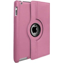 Smcase Apple iPad Mini 4 Uyumlu Kılıf Kapaklı Standlı 360 Dönebilen Koruma Dn1 Pembe