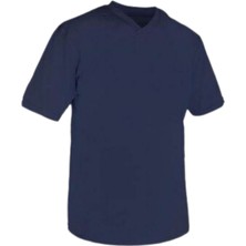 Lacivert İş Elbiseleri T-Shirt Bisiklet Yaka Kısa Kol Penye Iş Kıyafeti Iş Tişört