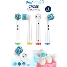 Oral White Cross Cleaning Çapraz Kıl Teknolojisi Oral-b Uyumlu 4 Adet