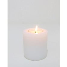 Missi 7x8 cm Düz Kesim Blok Mumluk ve Tealıght Seti