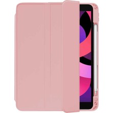 Smcase Apple iPad Pro 11 2020 2.nesil Uyumlu Kılıf Kalem Bölmeli Arkası Şeffaf Standlı Nt2 Pembe