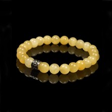 Pigado Hakiki Doğaltaş Kalsit Taşı Unisex Bileklik