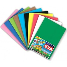 Rubenis A4 Yapışkanlı Eva 20X30 cm 10 Renk 2mm 10 Parça Renkli Kırtasiye Ürünü