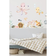 Duende Sticker -Sevimli Mavi Yolculuk Dekoratif Çocuk Odası Duvar Stickerı