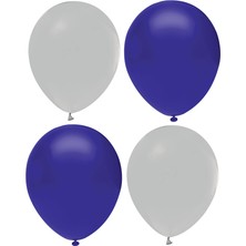 Hknys Gri Lacivert  Karışık Lateks  Pastel Balon 10 Adet