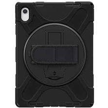 Case Street Apple iPad 10.9 (10.nesil) 2022 Kılıf Defender Tablet Tank Koruma Standlı Df2 Siyah