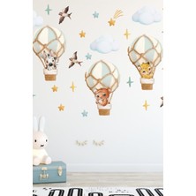 Duende Sticker - Mavi Gökyüzü Safarisi Dekoratif Çocuk Odası Duvar Stickerı