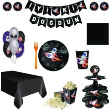 Çıtı Pıtı Store Uzay Temalı Doğum Günü Seti 8 Kişilik