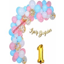 Çıtı Pıtı Store Macaron Pembe Mavi Balon Set