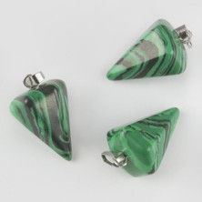 Feryal Malahit Pandül Doğaltaş Kolye Ucu