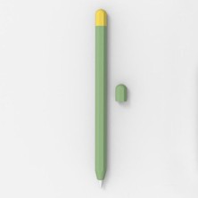 Nanospace Apple Pencil 2 Koruyucu Kaymaz Silikon Kılıfı Çift Renkli (Ürün Kalem Değildir) (Beyaz)