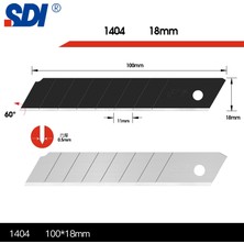 Oto Aksesuarcım Sdı 1404 Çelik Maket Bıçağı Falçata Ucu Yedeği 18MM 60 Derece Büyük 10'lu