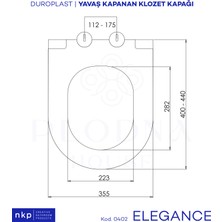 Plodna House Elegance D-Form Duroplast Yavaş Kapanan Klozet Kapağı