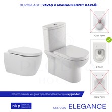 Plodna House Elegance D-Form Duroplast Yavaş Kapanan Klozet Kapağı