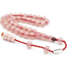 Murty99 Şükrü Baba Imzalı Basık Küre Beyaz Sıkma Kehribar Tesbih