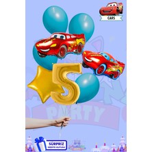 Lasagna Store Cars Arabalar Baskılı Lüx GOLD  Folyo  Balon Seti