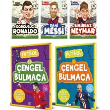 Ronaldo + Messi + Neymar + Futbol Çengel Bulmaca Seti (5 Kitap)