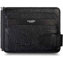 Guard Mat Siyah Klipsli Deri Kartlık