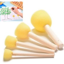 Südor 2 Paket 4'lü Sünger Tampon Fırça Seti Sarı Renkli Yaratıcı Sanatsal Malzemeler