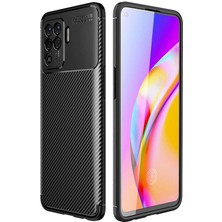 Dlrcase Oppo Reno 5 Lite Case Kılıf Negro Kamera Korumalı Silikon+Nano Glass Siyah