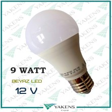 Yakens Enerji 12V 9W Solar LED Ampul Beyaz Renk Ampul Yüksek Işık Gücü