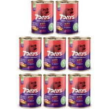 7Days 8 Adet 7Days Tahılsız Taze Sığır Etli Soslu Yavru Köpek Konservesi 415 gr