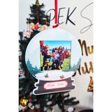 Pekshop Fotoğraf Çerçeveli Yılbaşı Ağacı Süsü Kişiye Özel Fotoğraf Konulabilir Ağaç Süsü