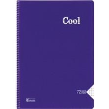 Keskin Color Cool 72 Yp. Kareli A4 Plastik Kapak Spiralli Defter