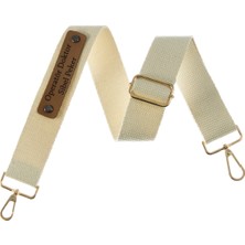 Miaju Omuz Çantaları Için Isminize Özel Krem Omuz Askısı 120 Cm, El Yapımı Hediye Kişiselleştirilebilir Askı