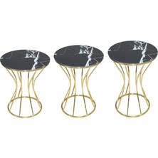 Bengi Ticaret Brc Zigon Kumsaat Model Siyah Mermer Desen Metal Transmisyon Çelik Gold Renk Kaplama El Yapım