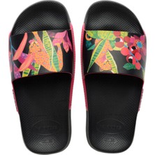 Havaianas Slide Print Kadın Siyah Desenli Terlik