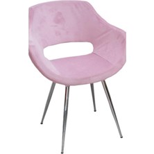 Bengi Ticaret Sandalye 141820 Monaco Metal  nikelaj ayak Demonte Ort Dökme Sünger Baby face Kumaş Pemb