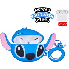 Ewec Airpods Pro 2. Nesil Uyumlu Stitch Figürlü Sevimli Kulaklık Kılıfı