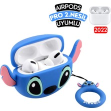 Ewec Airpods Pro 2. Nesil Uyumlu Stitch Figürlü Sevimli Kulaklık Kılıfı